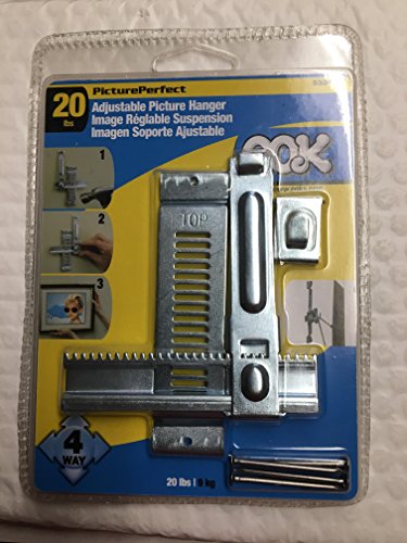 Image of OOK 533400 Adjustable Picture Hangers, 4-Direction Movement, 100lbs, Zinc Plated (2 Piece)