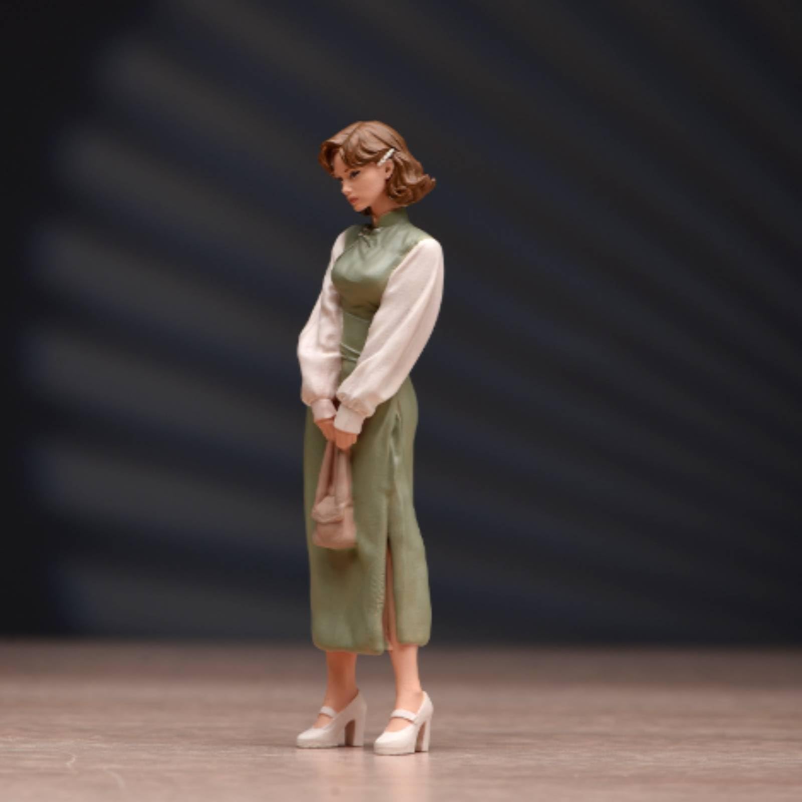Figurina in 1:18 Dipinta a Mano Miniatura Donna Realistico Modellino per Modellisti