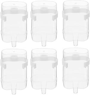 SECFOU 6 Pçs Bebedor De Pássaros Alimentador Automático Para Animais De Estimação Garrafa De Água Transparente Dispensador Automático De Água Para Animais De Estimação Papagaio