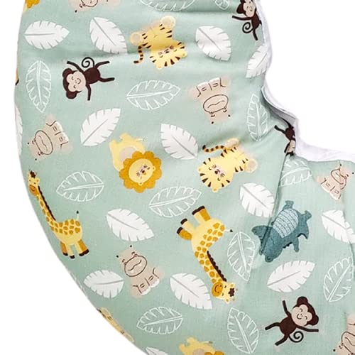 Capa De Almofada Para Amamentação Bebê Zoo Verde