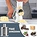 KEOUKE Rotary Cheese Grater with Handle - 3 Changeable Blades for Cheese, Vegetables, Nuts - White