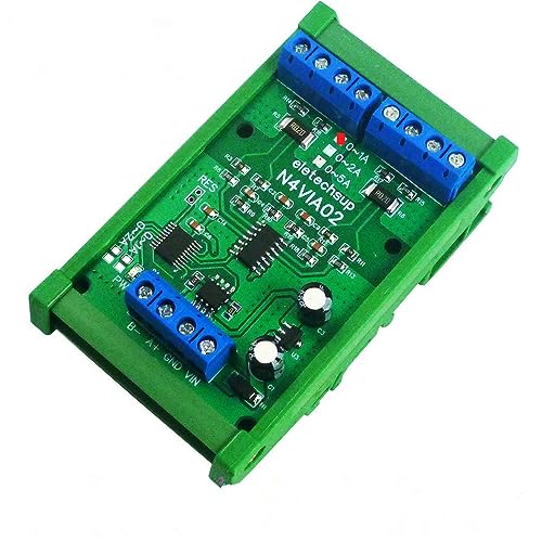 3 In 1 RS485 多機能 Modbus RTU 電流計 & 電圧計 0-30V 電圧信号測定 1A 2A 5A 集電モジュール 電流収集モジュール PLC IO拡張ボード 産業用制御機器の電流および電圧監視 (DINボックス付き5A)