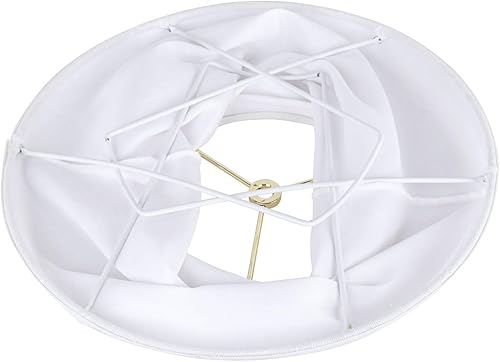 Miniatura 4 de Aspen Creative 38002A - Pantalla de araña plegable con forma de campana tradicional cosida a mano, color blanco hueso, 13 pulgadas de ancho (7 x 13