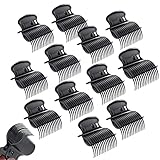 12 Pieces Hair Roller Clips,Hair Curler Claw Clips for Hair Styling,Replacement Hot Roller Clips for...