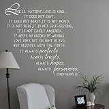 Love Is Patient Love Is Kind Vinyl Love Wall Decal Quote Corinthians Sayings Love Letters Words Phra