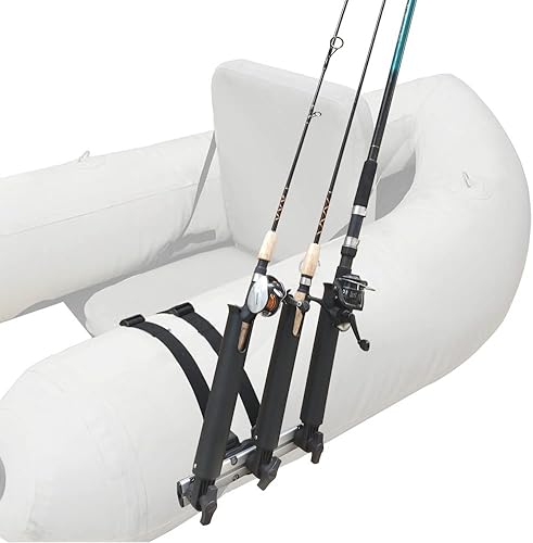 Brocraft Sistema de soporte de caña de tubo de flotador/soporte de caña triple para tubo de flotador de pesca/sistema de bastidor de varilla de tubo