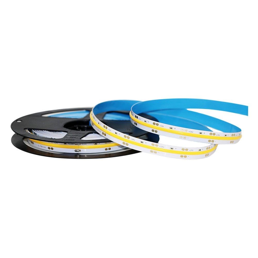 Taśma LED – taśma LED 12 W/M, 4000 K, IP20, zasilanie 24 V, ciepłe białe światło, idealne do dekoracyjnego i funkcjonalnego oświetlenia w pomieszczeniach