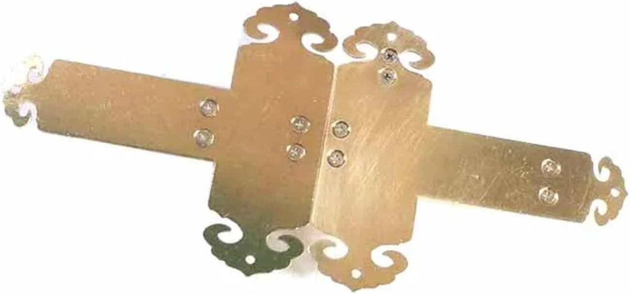 1Pcs Antique Solid Brass Small Security Door Sliding Bolt Barrel Chain Heavy Duty Garden Gate Slide Latch Lock +8pcs Screws(Copper Color)