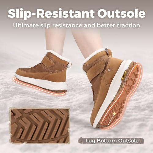 FitVille Womens Wide Snow Boots Fur Lined Boots for Women Winter Warm Boots Wide Width Womens Outdoor Snow Booties3