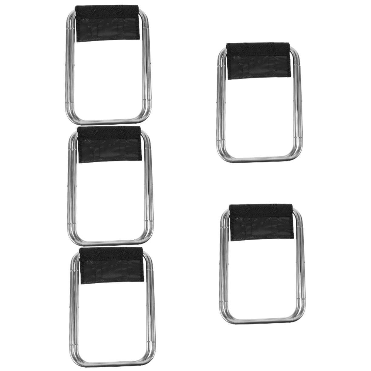 ifundom 5 Piezas Taburete Plegable de aleación de Aluminio Taburete de Exterior Plegable Taburete para Acampar al Aire Libre taburetes Mochila Plegable Taburete Plegable para Acampar Gris