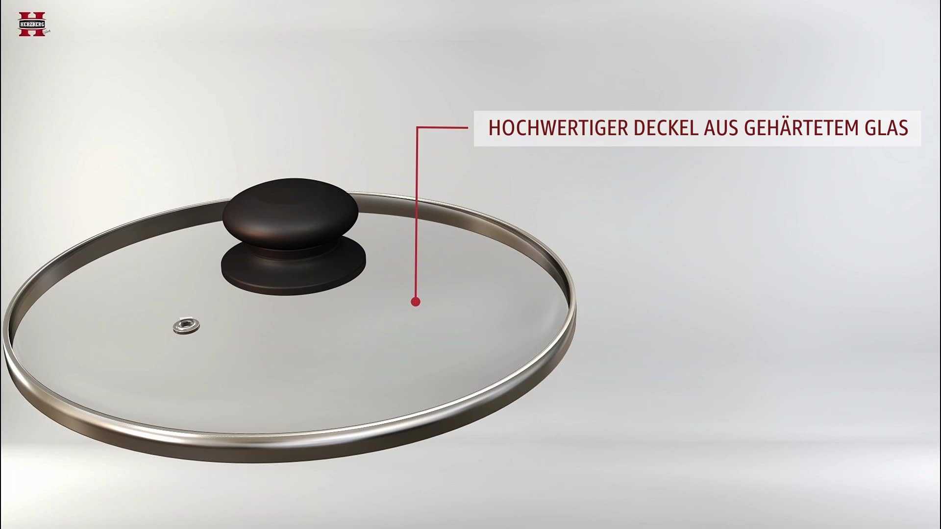 Kochgeschirr-Set – Induktions-Set – Topf und Pfanne für alle Herdarten – Kochset aus Steinbeschichtung mit abnehmbarem Griff, HG-5000, Rot