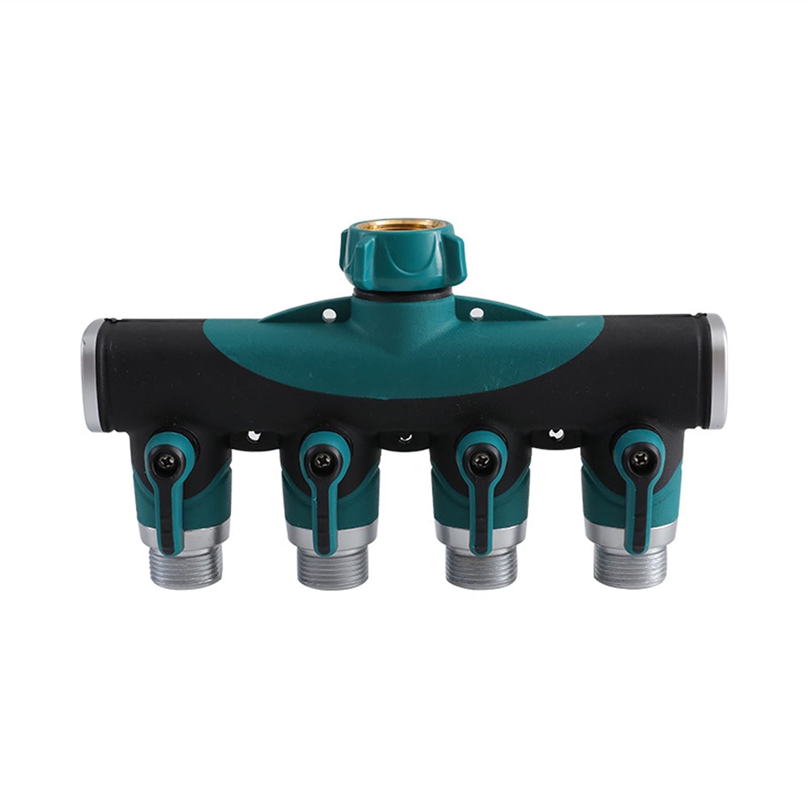 Regentonne Wasserhahn Außenhahn Schlauchverteiler, Wasserhahnanschluss, Garten, 2-Wege-Verteiler, Wasserfluss, Zinklegierung, Y-Schlauchverteiler, Anschluss, regulierbar, praktisch, Wasserhahn, Garten