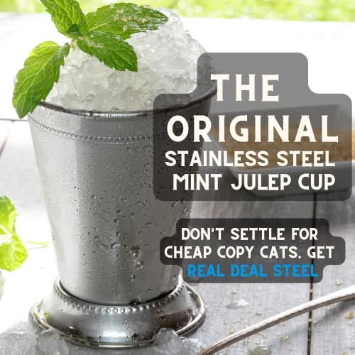 Mint Julep Cups: Stainless Steel Glasses, Set Of 4, Metal 12 Oz Cocktail Glasses, Party Supplies (4) #TOP1