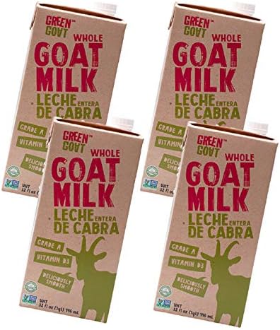 Green Goat Non-GMO Whole Goat Milk Aseptic Milk 32 fl OZ - 4 Pack