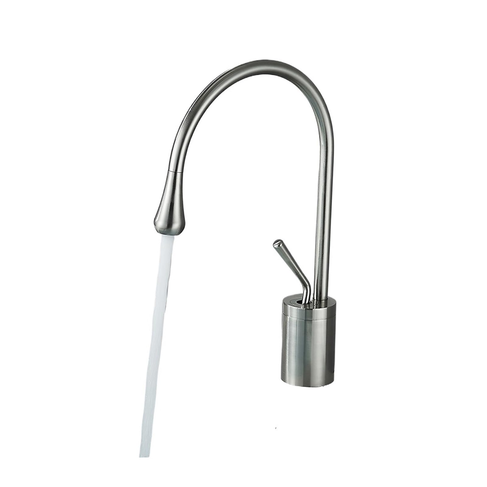 Grifo para baño y cocina con rotación de 360 grados en níquel