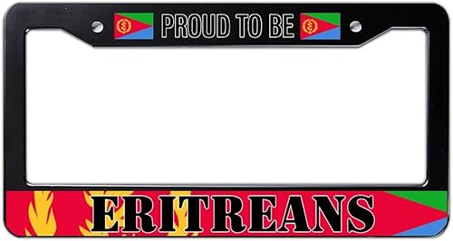 Proud to Be Eritreans - Marco de matrícula para automóvil, bandera de Eritreos, recuerdo de país, marco decorativo de aluminio, marco de matrícula
