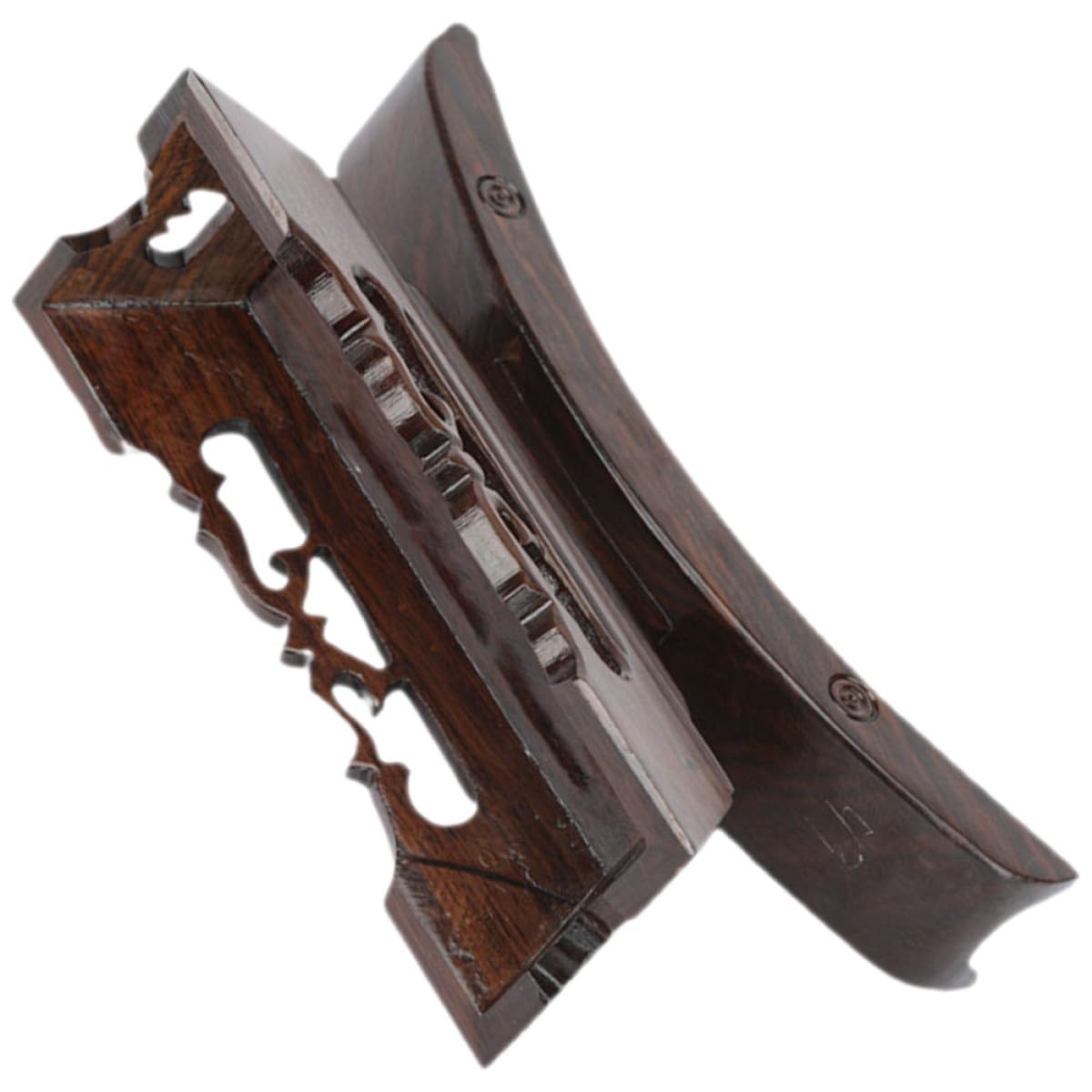 Abaodam Soporte de Espada de Escritorio de Madera de Palo de Rosa Superficie Lisa y Diseño Artístico Único para Almacenamiento Práctico Hogar