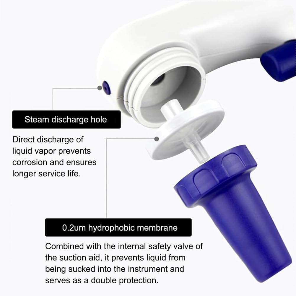 Lab Electric Pipette Pump, Electronic Motorized Pipette Filler Volume Range 0.1-200ml Adjustable Volume Pipette for Biology Chemical Laboratory