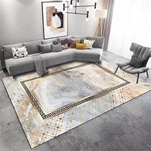 Tapis de salon et de bureau rectangulaire gris 180x250cm isolant - 2