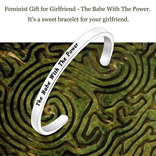 Lywjyb Birdgot Power Gift Empowering Jewelry Feminist Gift for Girlfriend The Babe With The Power Wish Bracelet (Babe With The Power CB) - Image 6