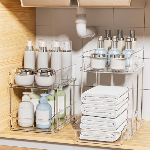 Delamu 2-Tier Under Sink Organizers and Storage,...
