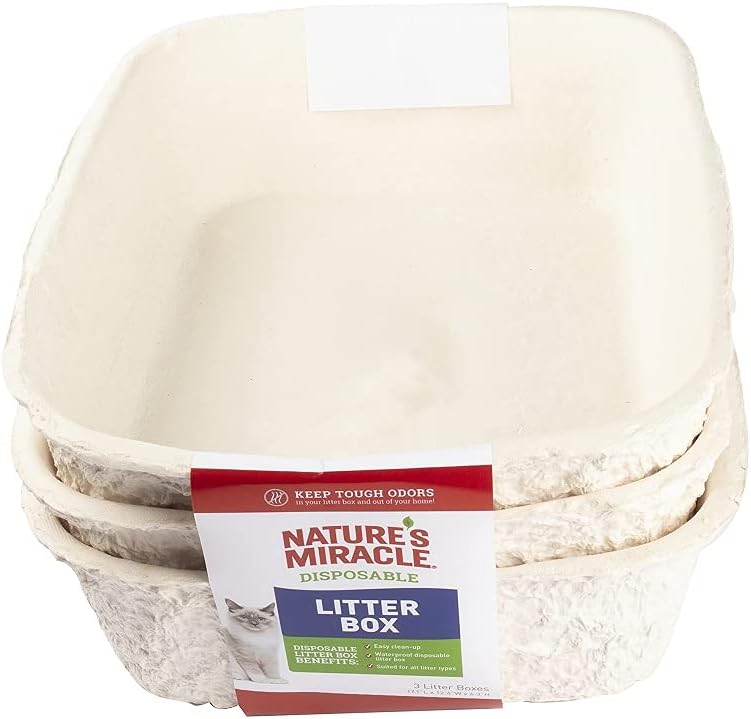 Nature's Miracle Disposable Litter Box, Regular, (Pack of 3)