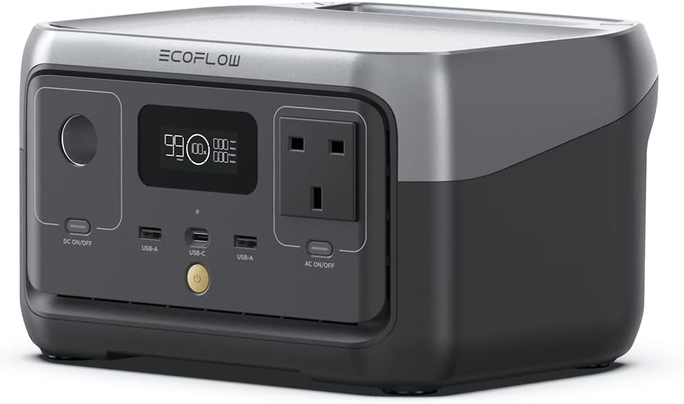 ECOFLOW Portable Power Station RIVER 2, 256Wh LiFeP04 Battery/ 1 Hour