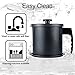 Ourokhome Bacon Grease Container with Strainer- 1.3 L or 5.2 Cup Iron Kitchen Oil Storage Can with Fine Mesh Strainer for Storing Hot Frying Oil, Fat (Black)
