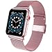 ADWLOF Compatible for Apple Watch Band 38mm Screen Protector Case, Sports Wristband Strap Replacement Band with Protective Case Compatible for iWatch Series 3/2/1,Rose Gold