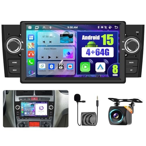 Telecamera posteriore e SWC: la radio touchscreen include una telecamera posteriore impermeabile. Quando l'auto è in retromarcia, la telecamera visualizza l'immagine sul touchscreen dell'auto. Supporta la funzione di controllo al volante dell'auto, che consente di cambiare rapidamente la musica o il volume, migliorando efficacemente la sicurezza di guida.