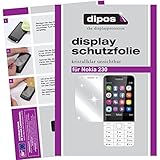 dipos I 2X Schutzfolie klar kompatibel mit Nokia 230 Folie Bildschirmschutzfolie