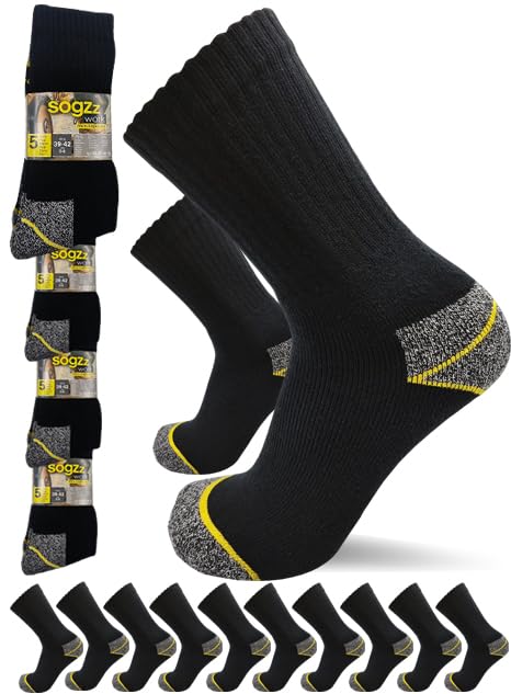 sogzz Arbeitssocken Herren | 10-20 Paar | Arbeit Socken, Arbeitersocken z.B. für Arbeitsschuhe, Work Socks, Modell: Work Basic