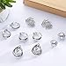 NEWITIN 12 Pairs Clip On Earrings for Women Cute Earring Crystal Pearl Stud Charming Fashion Earring Non Piercing Clip on Stud Earrings for Women