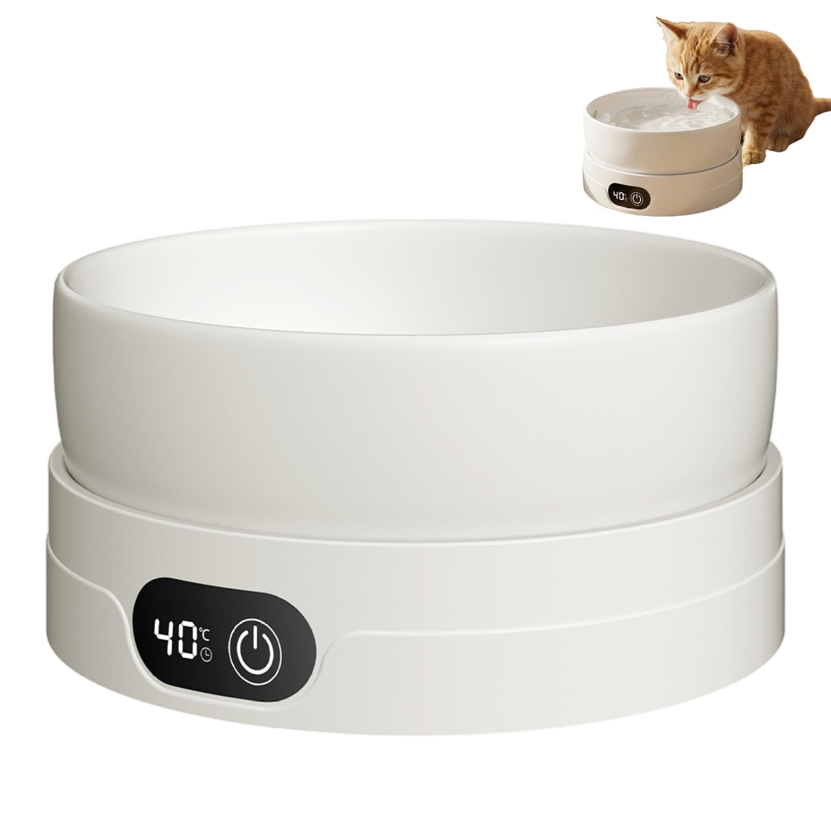 Gamelle chauffante pour chat intérieur et extérieur avec 4 réglages de chaleur