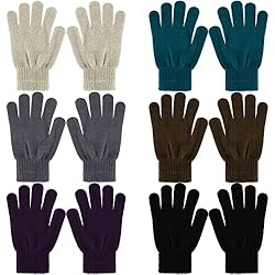 Boyiee 6 Pares Guantes de Punto Adultos Navidad(M,...: Juego rico y completo: el paquete viene con 6 pares de guantes de invierno tejidos para hombres y mujeres, una cantidad suficiente puede satisfacer su uso diario y sus necesidades de reemplazo, también puede compartirlos con sus seres queridos para e...