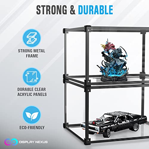 Display Nexus Modular Display Case | Stackable And Customizable Display Case For Collectibles | 15" X 11.5" X 8.25" #TOP3