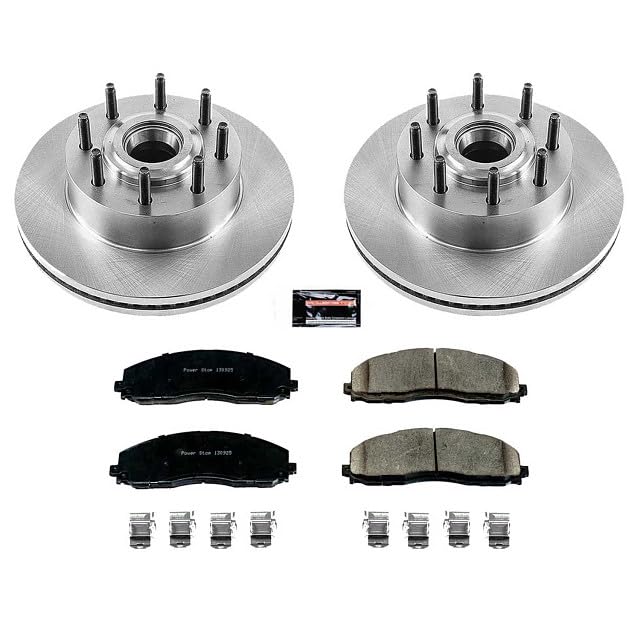 Image of PowerStop Front Brake Kit for Ford F-250 Super Duty 2012-22 | Ford F-350 Super Duty 2013-22 - Z17 Ceramic Brake Pads & Disc Rotors Replacement, KOE6821