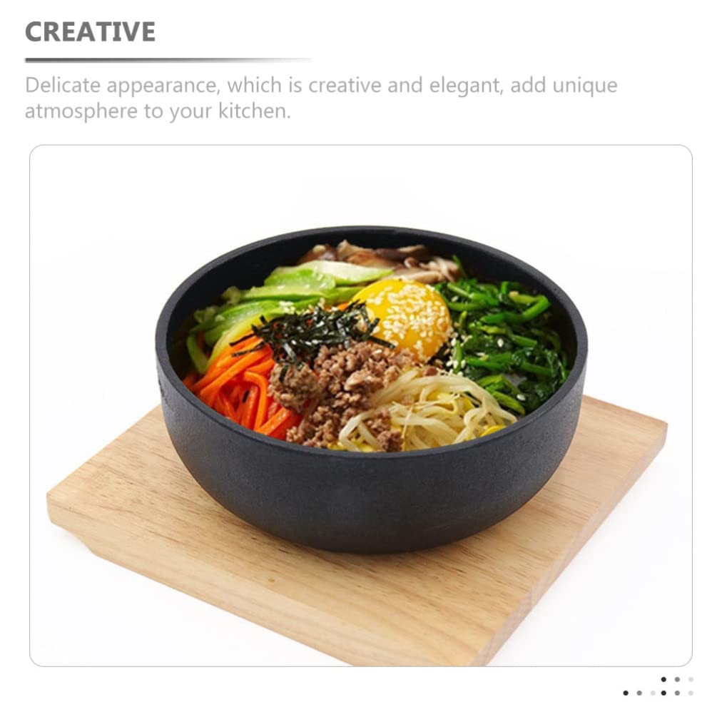 Chaudron en Fonte Bol en Fonte Bol À Bibimbap Coréen Bol À Dolsot De Cuisine Bol À Salade pour Fondue Chinoise Bols À Soupe Miso Japonais Bols À Nouilles Ramen pour Servi