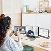 12 Laptop Monitor Extender, Portable Monitor for Laptop HDMI USB C Dual Screens Extender FHD 1080P, Plug-Play Tri-Screen for Windows, Chrome, Mac and Switch, Work with 13-16 Laptops