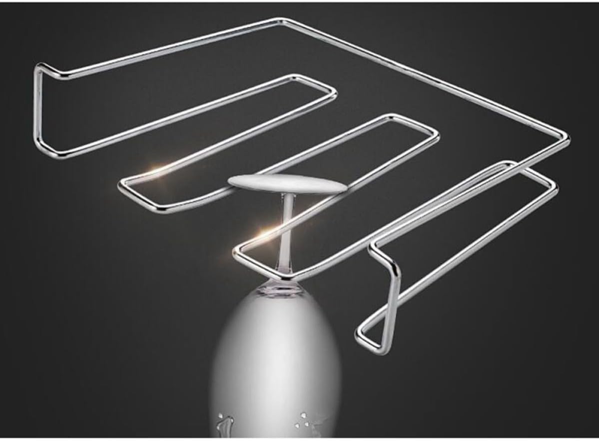 Healifty Cabinet Stemware Rack, Stainless Steel Wine Glass Hanger