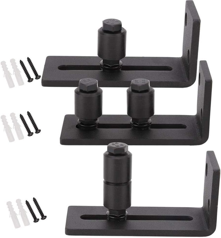 Adjustable Sliding Barn Door Floor Guide Carbon Steel Door Roller Channel Guides Barn Door Hardware Accessory(2#)