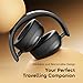 Oraimo BoomPop N Highbrid Active Noise Cancelling Headphones, 65H Playtime, 3 EQ Modes, Deep Bass, Bluetooth 5.4, Wireless Over-Ear Headphones with Microphone for Office Travel, Black