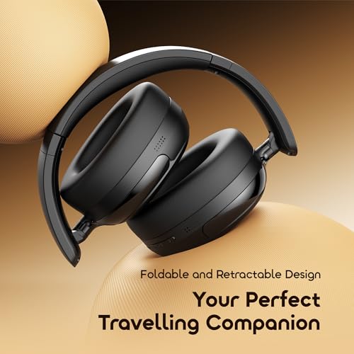 Image of Oraimo Bluetooth Headphones Active Noise Cancelling, 65H Playtime, 3 EQ Modes, Deep Bass, Bluetooth 5.4, Wireless Over-Ear Headphones with Microphone for Office Travel, Black | 360 Spatial Sound & Deep Bass, Waterproof ENC Dual-Mic Clear Calls, Bluetooth 5.4 & 3.5mm AUX Dual Model