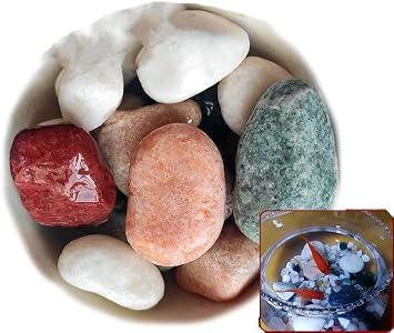 Natural Fishbowl Paving Sand Fleshy Potted Paving Stone Colorful Stone Gardening Decoration 7 Sizes Optional, 2 pounds per Bag 4-6cm