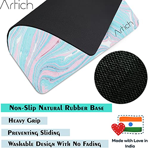 Image of Artich Designer Gaming Mouse Pad for Office Laptop /Computer with Super Soft Non-Slip Rubber Base and Lycra Cloth Surface for Silky Touch Rectangle (Spectrum of Flowing Rainbow)