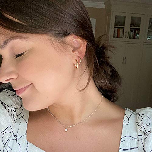 Gacimy Small Gold Hoop Earrings For Women, 14K Gold Plated Hoops With 925 Sterling Silver Post, Yellow Gold 14 16 20Mm Small Hoop Earrings For Women #TOP3