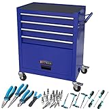 Runboll 4-Drawer Tool Chest with Toolset Rolling Tool Cabinet with Wheels for Home Improvement, Auto