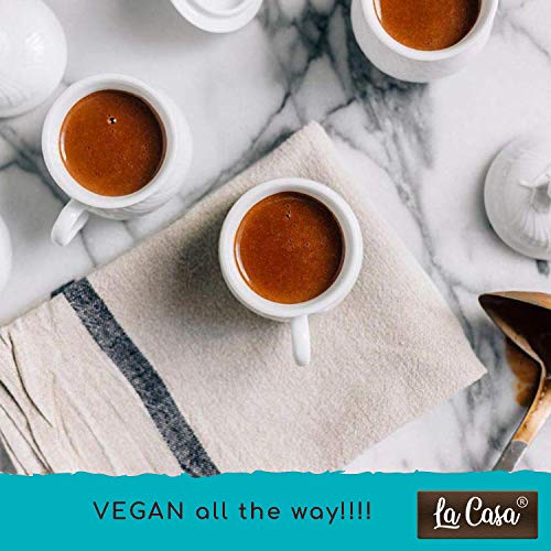 Image of La Casa Vegan Dark Drinking Chocolate - Belgian Chocolate + Coffee Mocha + Black Bourbon | Combo Pack of 3 | Gluten Free | All Natural | 250g+250g+250g |