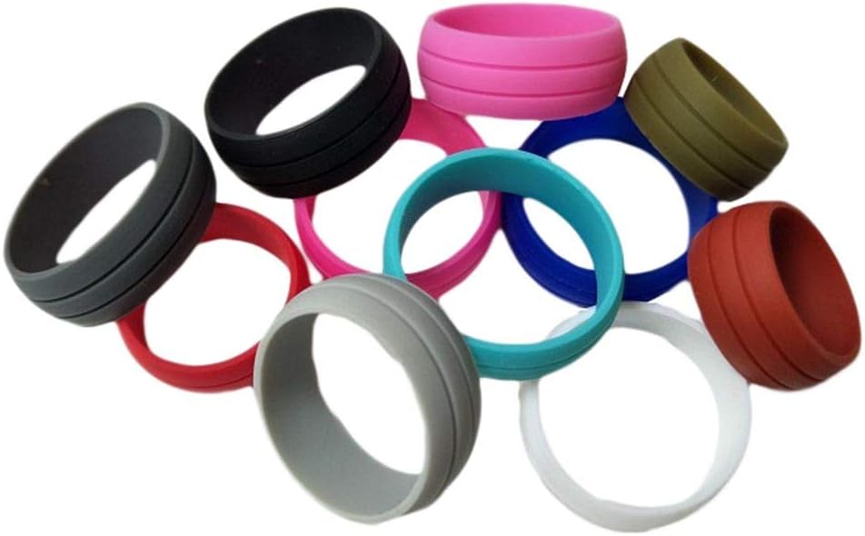 Xiang Ru Femme Homme Bague De Alliance Sport Silicone Punk