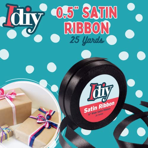 Satin Ribbon (1/2", 50 Yards) No Wire, Diy Arts & Crafts, Gift Wrapping Baskets, Wedding Decor, Sewing Projects, Party Embellishment, Hair Bows, Floral, Baby Showers, Holiday Wreath (Royale Blue) #TOP2